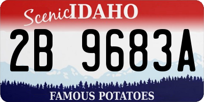 ID license plate 2B9683A