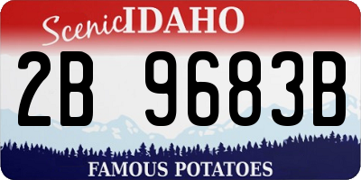 ID license plate 2B9683B