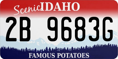 ID license plate 2B9683G