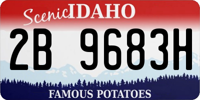 ID license plate 2B9683H