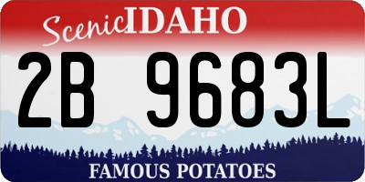 ID license plate 2B9683L