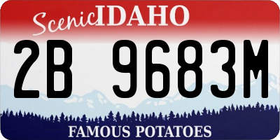 ID license plate 2B9683M