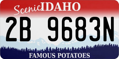 ID license plate 2B9683N