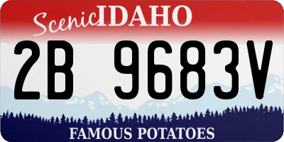 ID license plate 2B9683V
