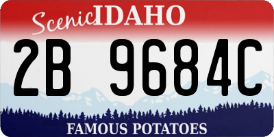 ID license plate 2B9684C