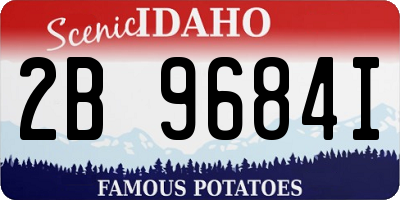 ID license plate 2B9684I