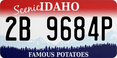 ID license plate 2B9684P