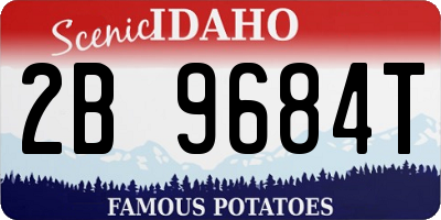 ID license plate 2B9684T