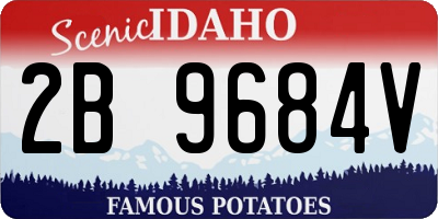 ID license plate 2B9684V