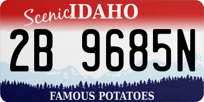 ID license plate 2B9685N