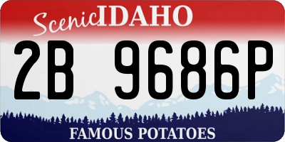 ID license plate 2B9686P