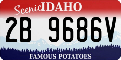 ID license plate 2B9686V
