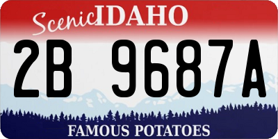 ID license plate 2B9687A
