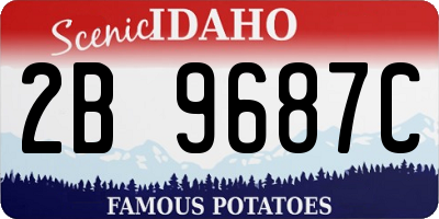 ID license plate 2B9687C