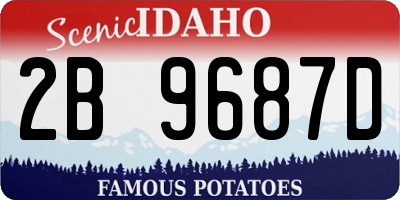 ID license plate 2B9687D