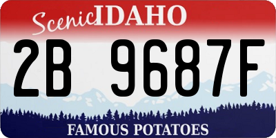 ID license plate 2B9687F