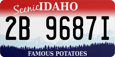 ID license plate 2B9687I