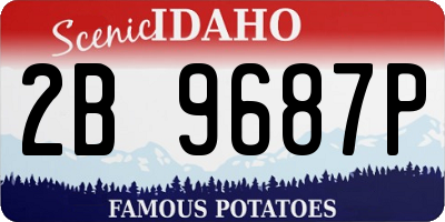 ID license plate 2B9687P
