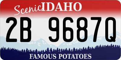ID license plate 2B9687Q