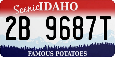 ID license plate 2B9687T