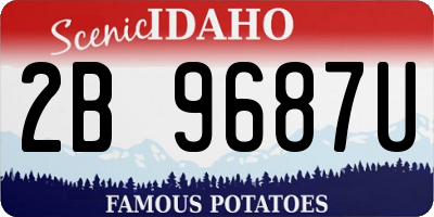 ID license plate 2B9687U