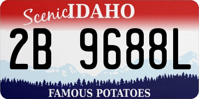 ID license plate 2B9688L