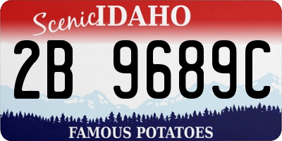 ID license plate 2B9689C