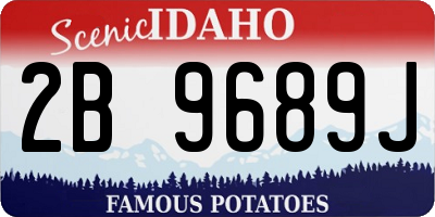 ID license plate 2B9689J