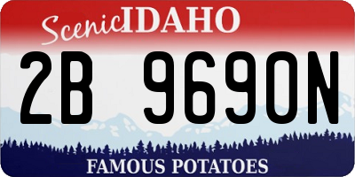 ID license plate 2B9690N