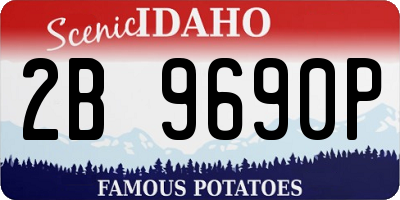 ID license plate 2B9690P