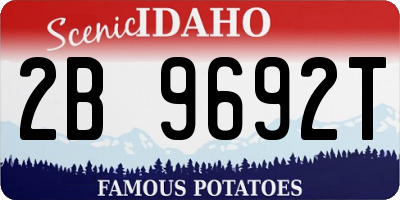 ID license plate 2B9692T