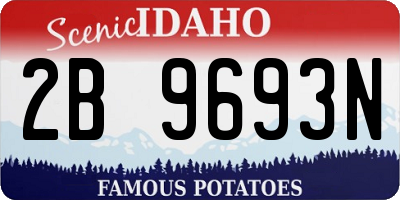 ID license plate 2B9693N