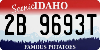 ID license plate 2B9693T