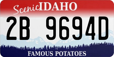 ID license plate 2B9694D