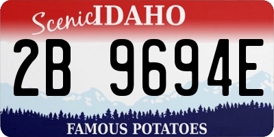 ID license plate 2B9694E