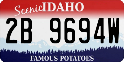 ID license plate 2B9694W