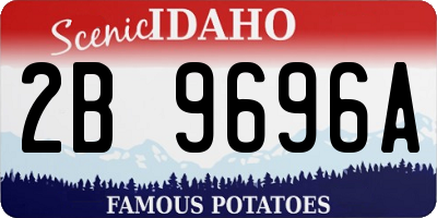 ID license plate 2B9696A