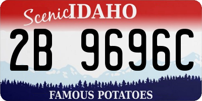 ID license plate 2B9696C