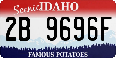 ID license plate 2B9696F