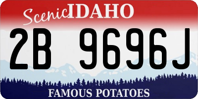 ID license plate 2B9696J