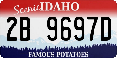 ID license plate 2B9697D