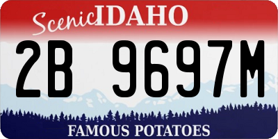 ID license plate 2B9697M