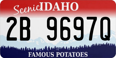 ID license plate 2B9697Q