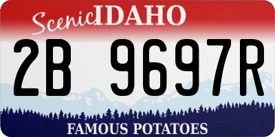 ID license plate 2B9697R
