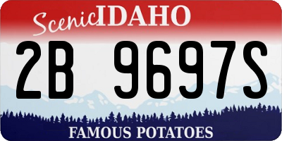ID license plate 2B9697S