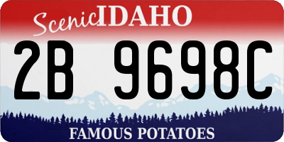 ID license plate 2B9698C