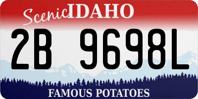 ID license plate 2B9698L
