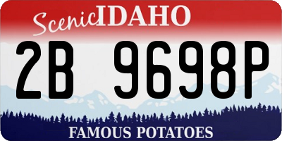 ID license plate 2B9698P