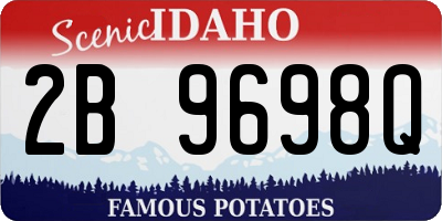 ID license plate 2B9698Q