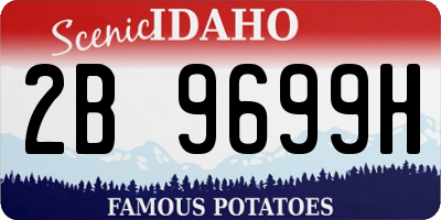 ID license plate 2B9699H